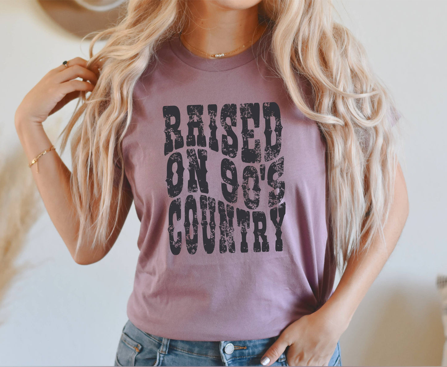 Raised on 90s Country Shirt - Orchid