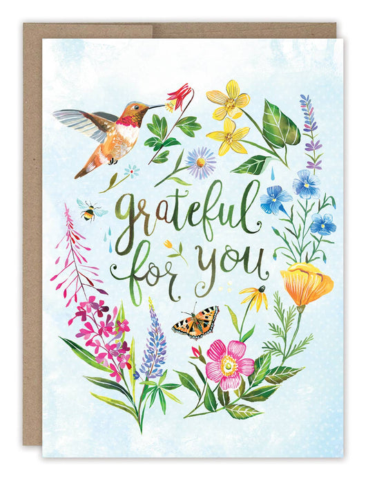 Grateful Hummingbird Mother's Day Card