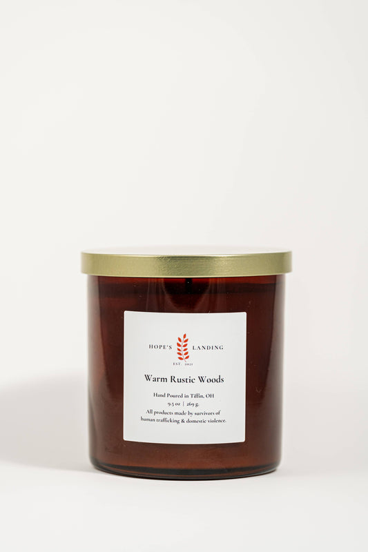 Warm Rustic Woods Candle: 9.5oz